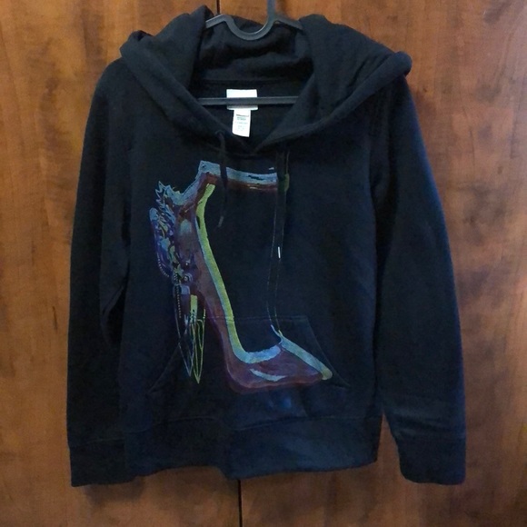 Diesel, black/shoe design hoodie, size S - Picture 1 of 4